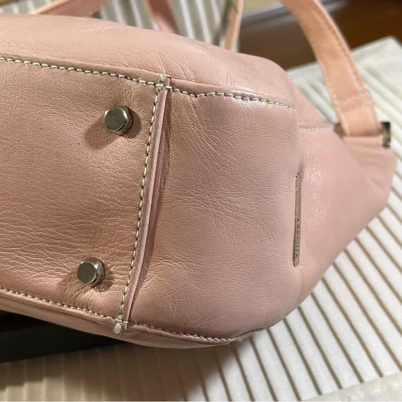 Perlina New York Pink Leather Shoulder Bag - Picture 6 of 16
